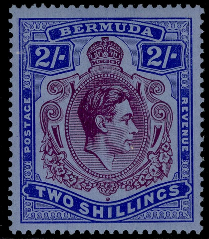 BERMUDA GVI SG116a, 2s dp reddish purple & ultram/grey-blue, VLH MINT. Cat £350 Cover