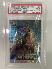 2017 Panini Donruss Optic HOLO Prizm /4 Giannis Antetokounmpo PSA 9 MINT bucks