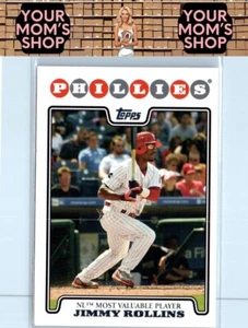2008 Topps #233 Jimmy Rollins NL MVP - Foto 1 di 2