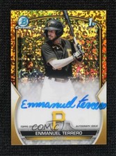2023 Bowman Chrome Gold Mini-Diamond Refractor 12/50 Enmanuel Terrero Auto