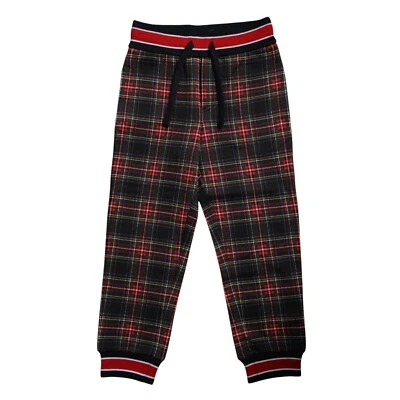 DOLCE & GABBANA Niños Pantalones Multicolor Cuadros Algodón Jogger Pantalón s.Tag 390usd Foto 1 de 4