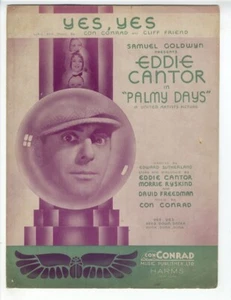 Partituras de la película Eddie Cantor edición escasa 1931 sí sí PALMY DAYS - Imagen 1 de 1