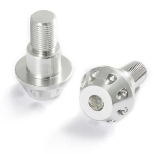 2x Stabilizzatori Contrappesi Moto Bilancieri Pesetti Manubrio Argento - Picture 1 of 1