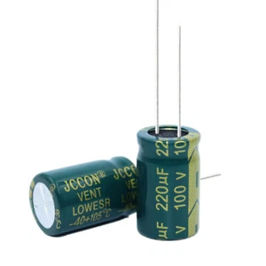 1/5/10pcs 100v 220uf Aluminum electrolytic capacitor Power Adapter 13x21mm - Picture 1 of 4