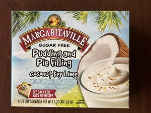 2 Margaritaville Coconut Key Lime Sugar Fat Free Pudding Dessert Mix - Picture 1 of 4