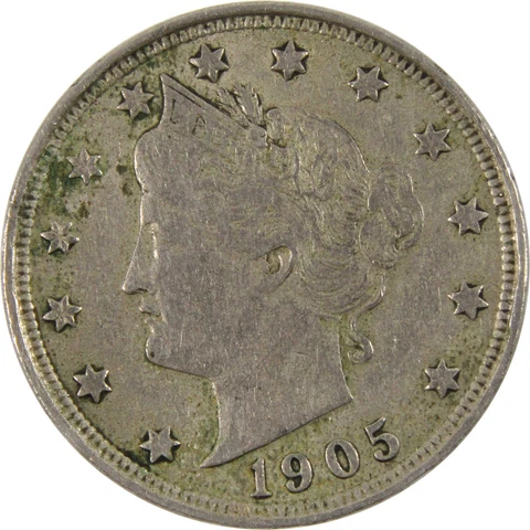 1905 Liberty Head V Nickel XF EF Extremely Fine 5c Coin SKU:CPC3678 Cover