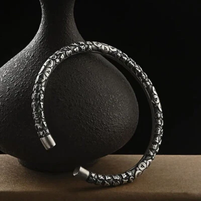 Armspange Herren Damen Fein Silber 999er Armband Armreif Flexibel Dehnbar NEU - Bild 1 von 3