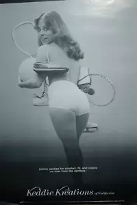 Vintage Keddie Kreations of California Tennis Sport Höschen Käsekuchen s/w Poster - Bild 1 von 18