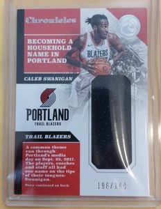 2017-18 Panini Chronicles Swatches #5 Caleb Swanigan /199
