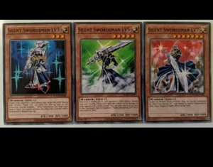 Yugioh Silent Swordsman LV3 LV5 LV7 Common Set DPRP-EN016 017 018 1ST EDITION - Picture 1 of 1