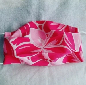 Face mask HAWAIIAN PINK TROPICAL - Picture 1 of 4