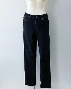 Pantalones de mezclilla ajustados negros ajustados Levi's The Original jean de altura media, talla 8 - Imagen 1 de 7