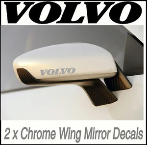 VOLVO CHROME WING MIRROR STICKERS C30 C70 S40 S60 XC70 - Picture 1 of 1
