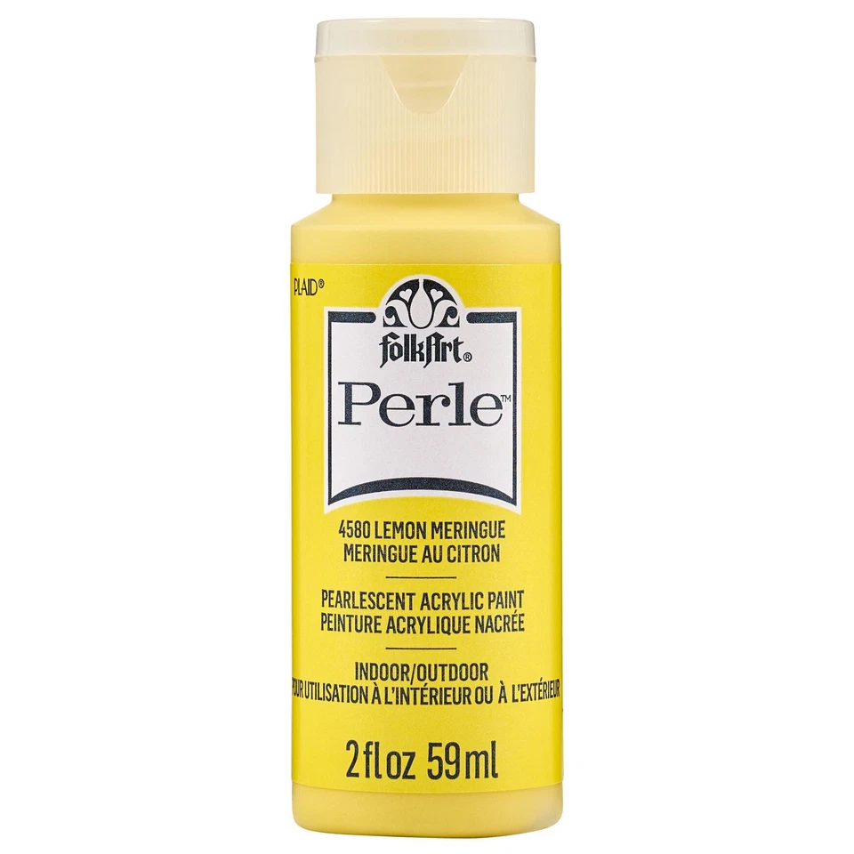 FolkArt Perle Acrylic Paint 2oz-Lemon Meringe - Image 1 of 1