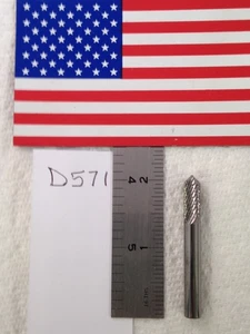 1 NEU 1/4 ZOLL (0,250) SCHAFT HARTMETALLFRÄSSTIFTE DOPPELSCHNITT. BOHRZEIGER HERGESTELLT IN DEN USA {D571} - Bild 1 von 4
