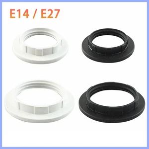 1-10pc Black or White Light Shade Collar Ring Adaptor E27 / E14 Lamp Bulb Holder - Picture 1 of 9