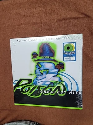POISON Greatest Hits 2020 Capitol NEON GREEN & YELLOW Vinyl 2LP Walmart NEW - Image 1 of 4