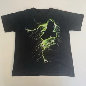 Tony Hawk Boys T Shirt Size Large Black Green Short Sleeve Skateboarding Tee Y2K - Picture 1 of 5