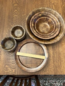 Mid-Century Modern Serving Set - Weavewood - Picture 1 of 13