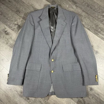 Abrigo Deportivo Blazer De Colección Palm Beach Para Hombre 46L Gris Dorado Botón Lúpulo Hecho en EE. UU. Foto 1 de 4
