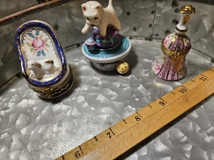 GRAN LOTE DE 3 ADORABLES CAJAS DE BARATIJAS LIMOGES Y CACHORRO PERRO, ¡NO PODRÍA SER MÁS LINDO! - Imagen 1 de 3
