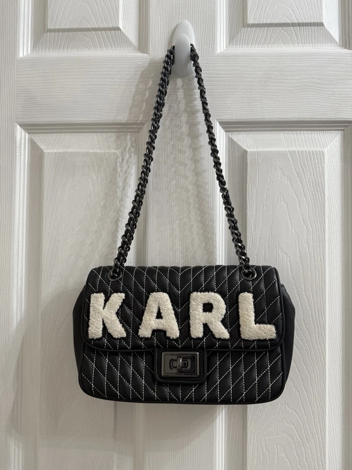 Bolso de cuero negro Karl Lagerfeld Foto 1 de 4