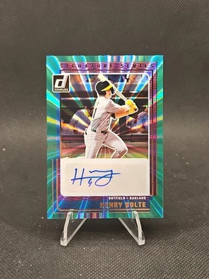 2025 Panini Donruss Henry Bolte #SG-HBT Signature Series Green Laser Auto - Image 1 of 2