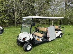 CUSHMAN GOLF BUGGY 6 SEATER WHEEL CHAIR ACCESS, PETROL -FOLD DOWN RAMP-NO VAT - Picture 1 of 16
