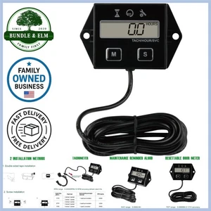 Medidor de horas digital tacómetro ABS impermeable medidor de RPM para cortacésped scooter - Imagen 1 de 11