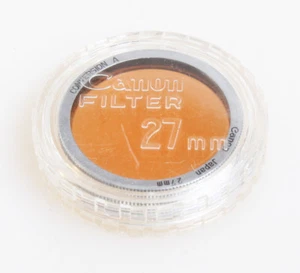 27MM CANON CONVERSION A ORANGE FILTER IN CASE - Picture 1 of 1