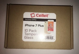 CELLET Premium Glass Screen Protector For Apple iPhone 8+/7+/6S+/6+, Pack Of 10 - Picture 1 of 3
