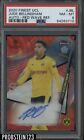 2020 Topps Finest UCL Soccer Red Wave Refractor Jude Bellingham RC AUTO /5 PSA 8