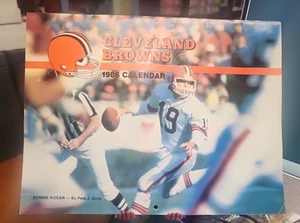 New CLEVELAND BROWNS Vintage 1986 Calendar BERNIE KOSAR Cover MIKE BABB Auto - Picture 1 of 3