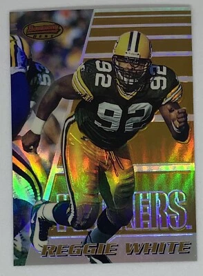 1996 Bowman's Best Refractor #134 HOF'r Reggie White Near Mint - Mint Condition - Image 1 of 4