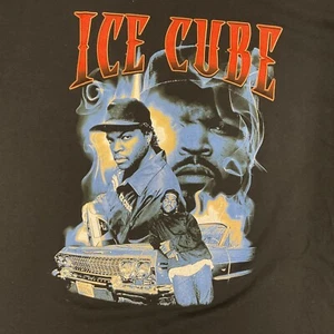 Ice Cube T-Shirt Men's Size 2XL Short Sleeve Graphic Crew Neck Black Music - Picture 1 of 6