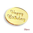 5/10/20Pcs Acrylic Happy Birthday Cupcake Disc Party Decorative Ornaments