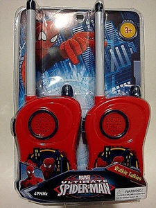 MARVEL ULTIMATE SPIDER-MAN,WALKIE TALKIE SET,W/ BELT CLIP,COLOR: RED,KIDS 3+,NEW - Picture 1 of 5