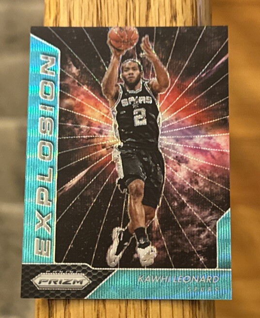 2016-17 Panini Prizm Explosion Teal Wave Prizm 2/25 Kawhi Leonard Jersey Match 2