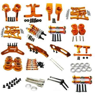 Aluminum Alloy metal Upgrade DIY parts Orange Fit For 1/10 HPI WR8_flux Rc Car - Image 1 of 4