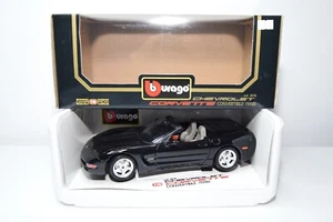 B39 1:18 BBURAGO BURAGO 3076 CHEVROLET CORVETTE CONVERTIBLE 1998 NEGRO NUEVO ... - Imagen 1 de 19
