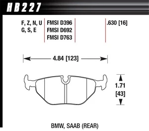Hawk Performance HB227Z.630 Performance Ceramic Disc Brake Pad - Picture 1 of 2