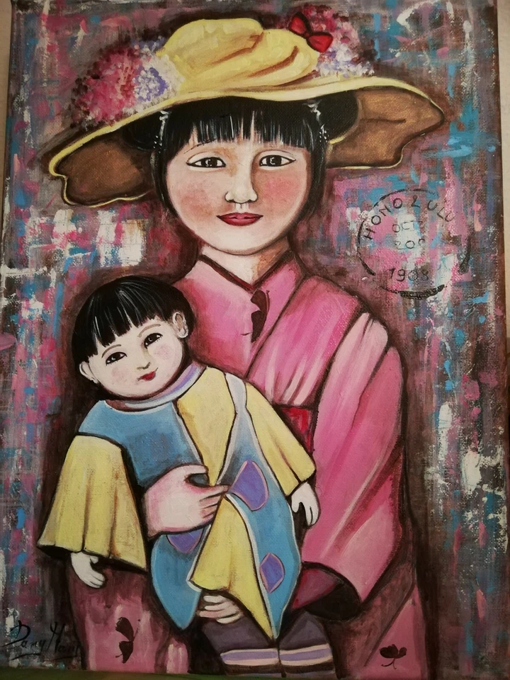 Shabby chic painting, quadro dipinto a mano, shabby chic, shabby chic art Foto 1 de 1