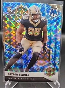 2021 Panini Mosaic BLUE Prizm Rookie Payton Turner RC Saints #352 - Picture 1 of 2