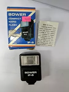 RARE Vintage Bower IF-5 Compact Rapid Flash W/ OG Box & Instructions ~ Hot Shoe - Picture 1 of 12