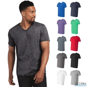 Mens Gildan Softstyle V-Neck Short Sleeve Plain T-Shirt S-3XL - 64V00 - Picture 1 of 14