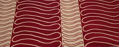 CLARENCE HOUSE MODERNE INFINITY RUBY RED VELVET PILLOW LINEN FABRIC REMNANTS - Image 1 of 4