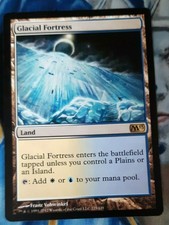 Glacial Fortress MTG Magic 2013 M13 Rare Land Moderately Played x1 OC4