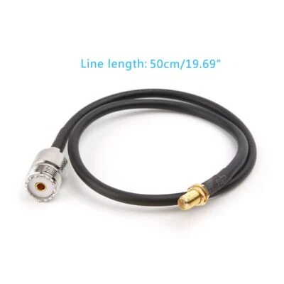 SMA Female To UHF SO239 PL259 Female RG58 Pigtail Cable RF Coaxial Assembly - Image 1 of 4
