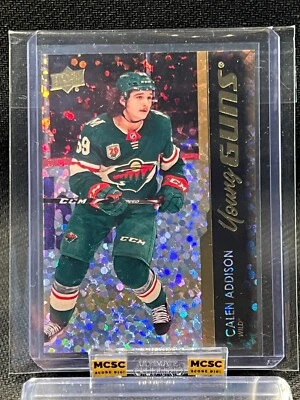 2021-22 UD Young Guns Speckled Rainbow CALEN ADDISON Rookie #227 - Image 1 of 2