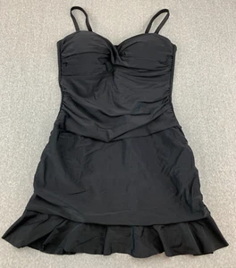 Costume intero Holipick gonna plissettata con scollatura laterale donna M nero retrò vibes - Foto 1 di 14